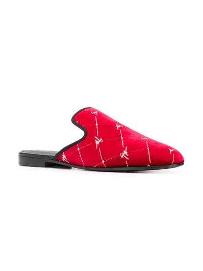 Shop Giuseppe Zanotti Design Regal-g Logo Loafers - Red