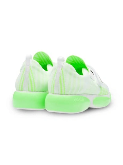 Shop Prada Cloudbust Sneakers In White