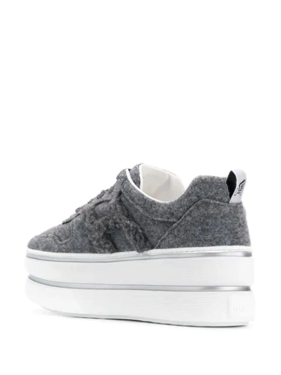 Shop Hogan Platform Low-top Sneakers In Grey