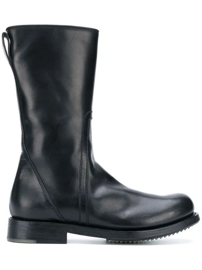 Shop Rick Owens Mid-calf Boots In Black