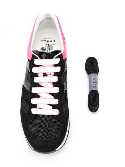 Shop Hogan Chunky Heel Sneakers In Black