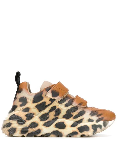 stella mccartney eclypse leopard sneakers