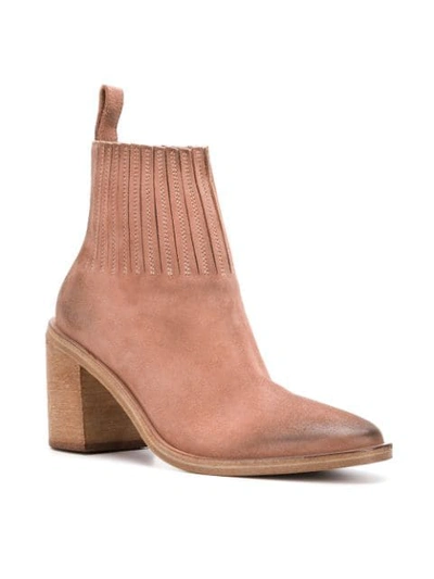 Shop Marsèll Distressed Ankle Boots In Neutrals
