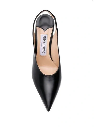 Shop Jimmy Choo Ivy 85 Slingback Pumps In Black