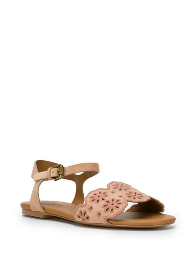 Shop See By Chloé Suede Sandals - Pink