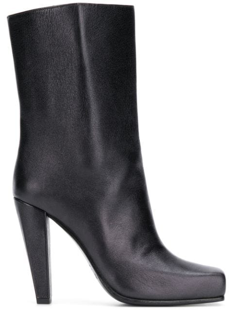 black boots calf length