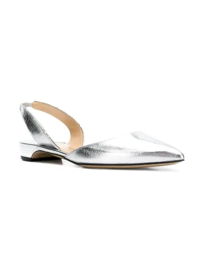 Shop Paul Andrew Rhea Ballerina Shoes In Metallic