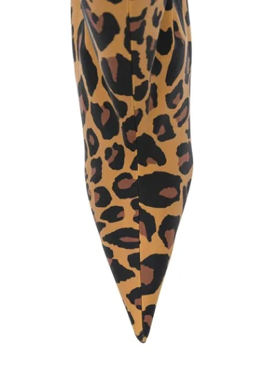 Shop Balenciaga Knife Booties Leopard In Black