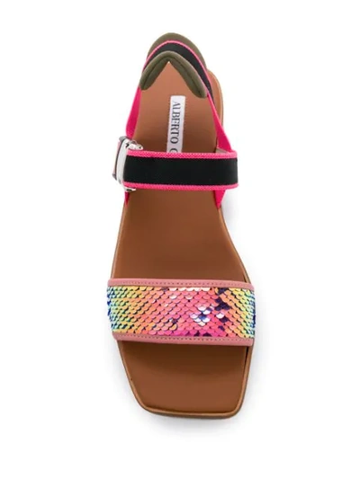 Shop Alberto Gozzi Sequin Sandals In Pink