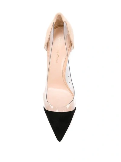 Shop Gianvito Rossi Plexi Pumps In Neutrals