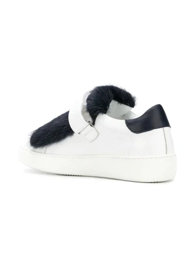 Shop Moncler Slip-on Low Top Sneakers In 002  Bianco