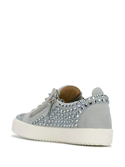 Shop Giuseppe Zanotti Doris Low Jr. Sneakers In Grey