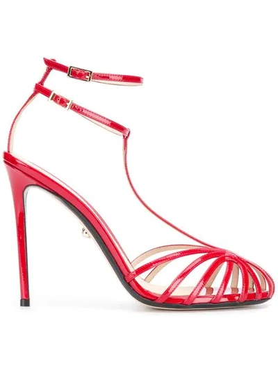 Shop Alevì Stella Sandals In Red