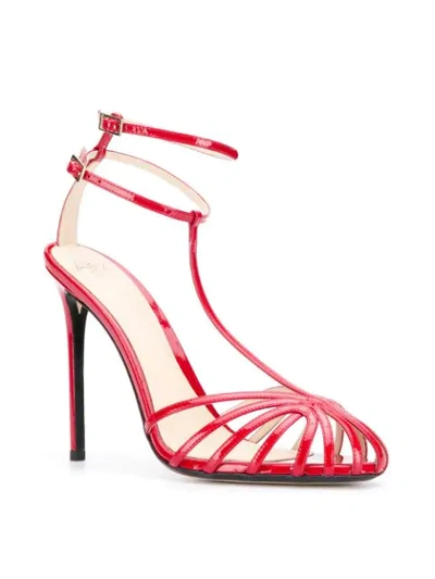 Shop Alevì Stella Sandals In Red