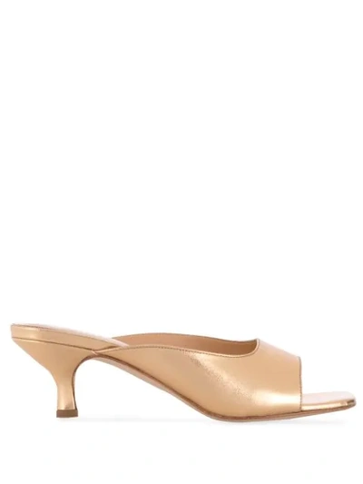 Shop By Far Kosara Slip-on Sandals In Gold