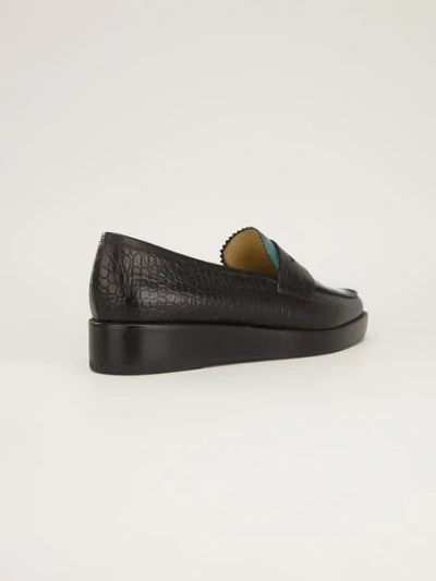Shop Toga Crocodile Effect Loafer In Black