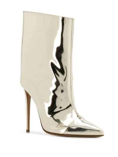 Shop Alexandre Vauthier Alex Mirror Ankle Boots In Gold