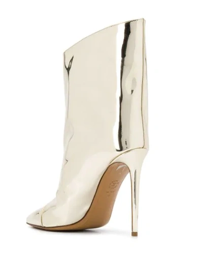 Shop Alexandre Vauthier Alex Mirror Ankle Boots In Gold