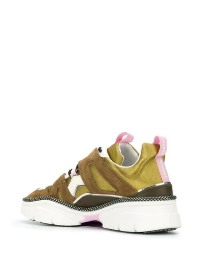 Shop Isabel Marant Panelled Sneakers In Neutrals