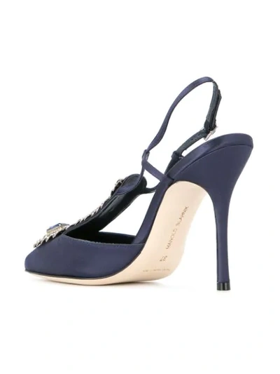 Shop Manolo Blahnik Jamala Pumps In Blue