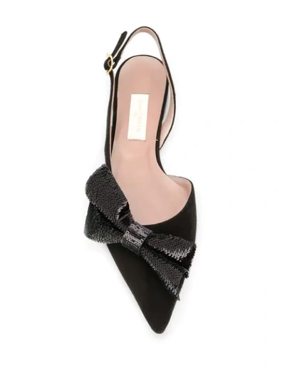 Shop L'autre Chose Bow Detail Ballerina Shoes - Black