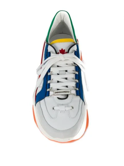 Dsquared2 Dsquared Sneakers Bumpy 551 In Multicolor Leather In White |  ModeSens