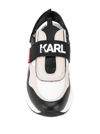 Shop Karl Lagerfeld Slingback Runner Sneakers In Black