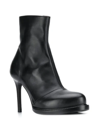 Shop Ann Demeulemeester Platform Ankle Boots In Black
