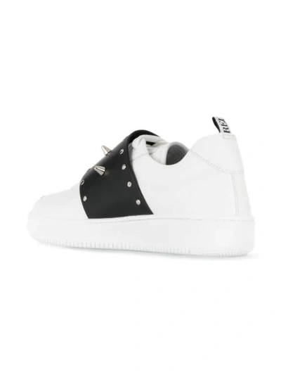 Shop Red Valentino Red(v) Embellished Sneakers In White