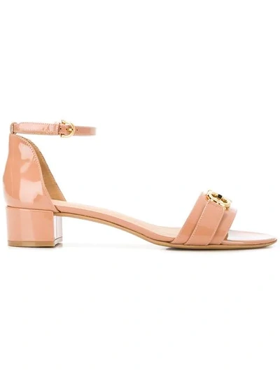 Shop Ferragamo Gancio Sandals In Pink