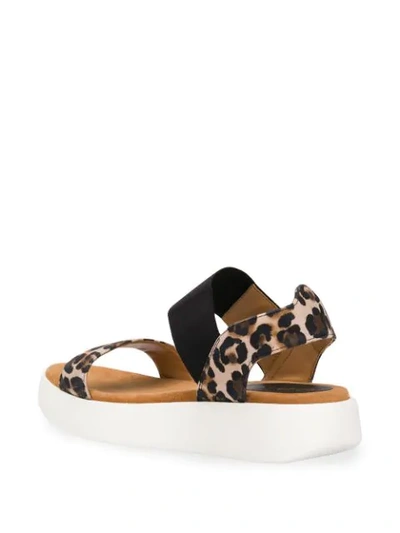 Shop Unisa Bridni Leopard Sandals - Black