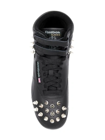 Shop Junya Watanabe X Reebok Studded Hi-top Sneakers In Black