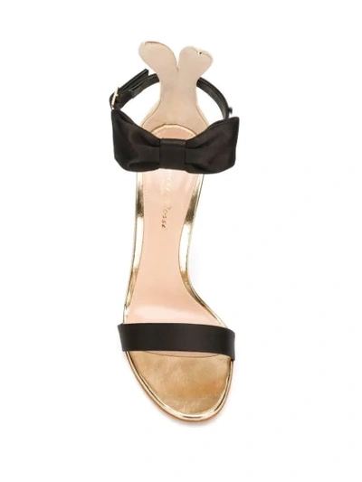 Shop Gianvito Rossi Bow Detail Sandals In Black