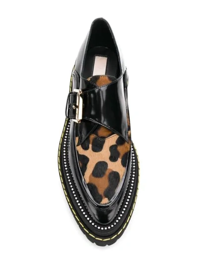 Shop N°21 Leopard Printed Loafers In Black