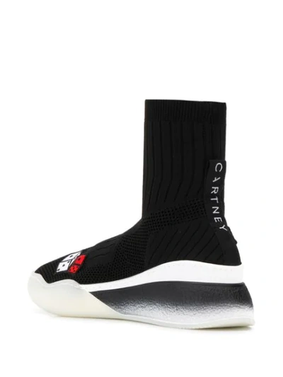 Shop Stella Mccartney Loop Sock Sneakers In Black