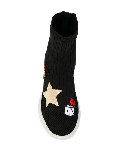 Shop Stella Mccartney Loop Sock Sneakers In Black