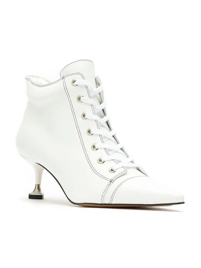 Shop Andrea Bogosian Lace Up Ankle Boots In White