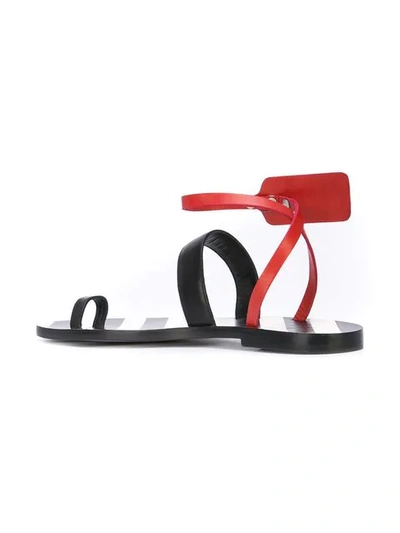 Off-white Zip Tie Flat Capri In Black