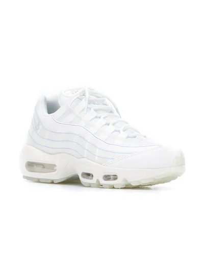 Nike Air Max 95 Se Mesh, Leather And Pvc Sneakers In White
