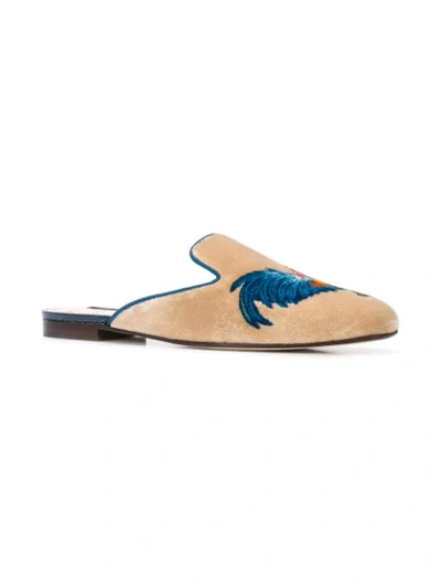 Shop Dolce & Gabbana Rooster Slippers In Neutrals