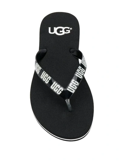 Shop Ugg Australia Thong Strap Flip-flops - Black