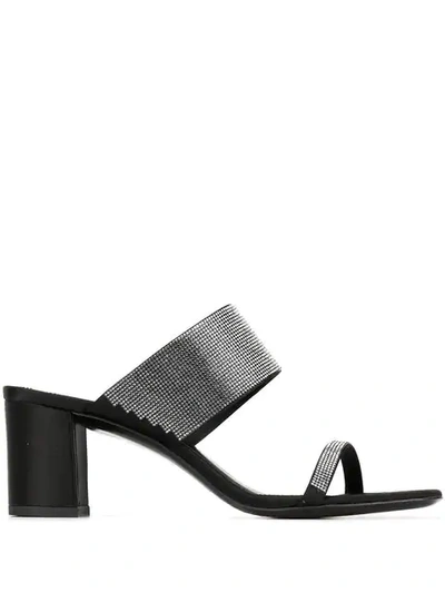 Shop Pedro Garcia Studded Strap Sandals In Black