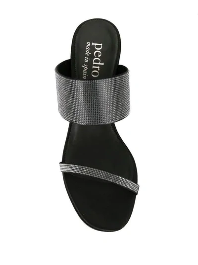 Shop Pedro Garcia Studded Strap Sandals In Black