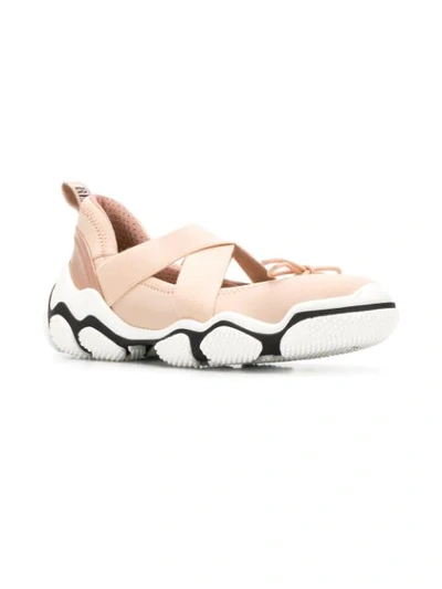 Shop Red Valentino Red (v) Ankle Tie Sneakers In Neutrals