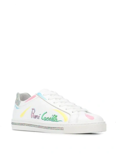 Shop René Caovilla Watercolour Signature Sneakers In White