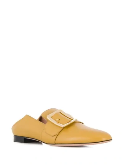 Shop Bally Janelle Loafers In Yellow