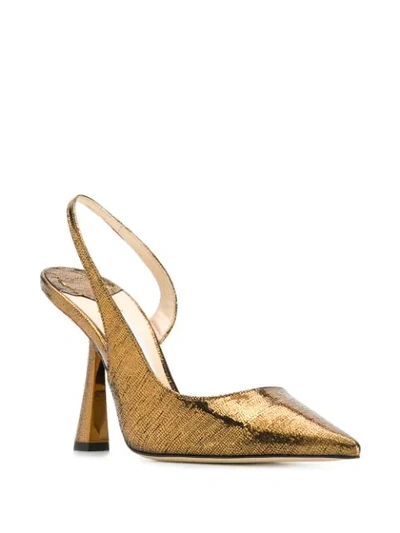 Shop Jimmy Choo Fetto 100 Pumps In Gold