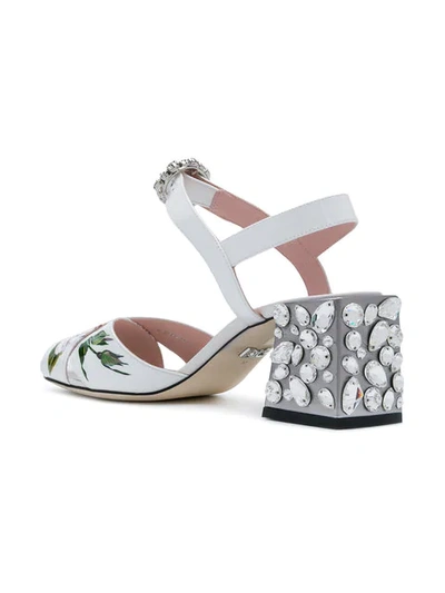 Shop Dolce & Gabbana Keira Sandals In White