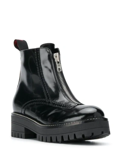 Shop Philosophy Di Lorenzo Serafini Zipped Combat Boots In Black