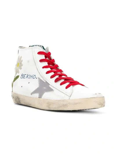 Shop Golden Goose Deluxe Brand Embroidered Sneakers - White